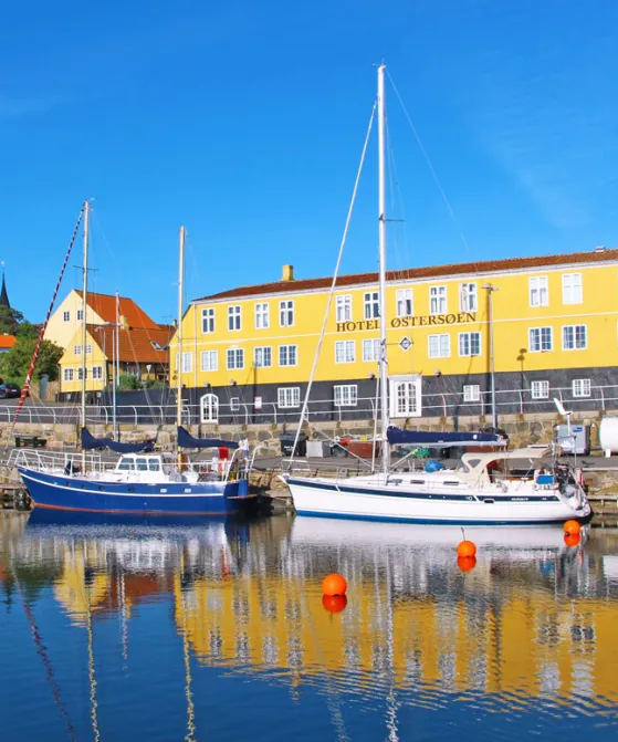 Østersøen set fra havnen i Svaneke - dejlig ferielejlighed på Solskinsøen