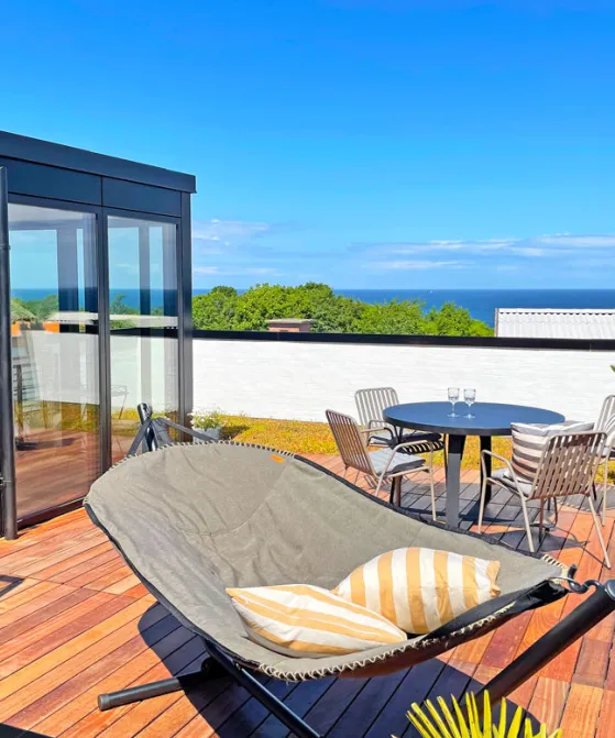 Sandkås Seaview Tagterrasse og havudsigt i ferielejlighed for 2-4 personer