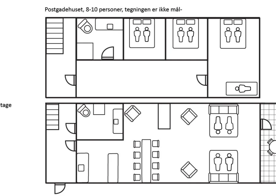 Postgadehuset - Sommerhus for 8-10 personer