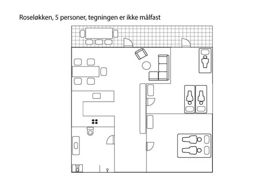 Semesterlägenhet för 5 personer