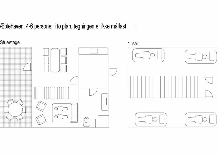 Ferienhaus für 4-6 Personen mit Meerblick