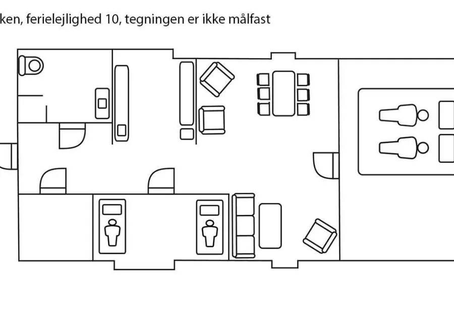 Semesterlägenhet (10) 4-6 personer