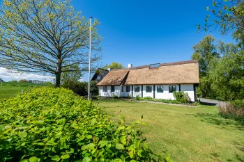 Dejlig grøn have ved sommerhus Gammelgård