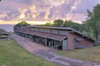 Solnedgang og udsigt fra Hammershuse på Bornholm