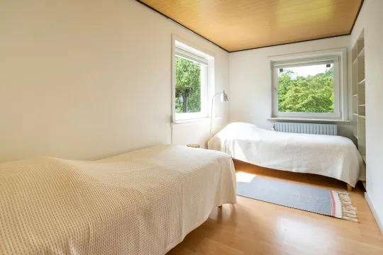 Soveværelse med to enkeltsenge i Villa Bølshavn