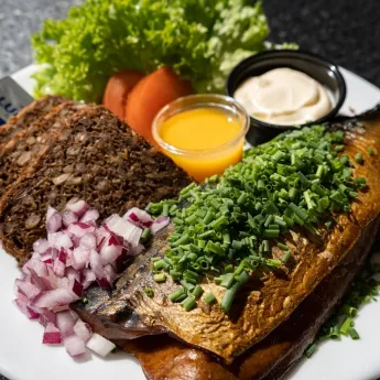 Ferie og fiskebuffet i Gudhjem