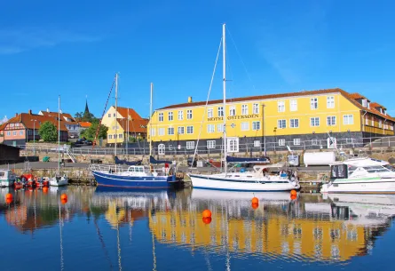 Østersøen set fra havnen i Svaneke - dejlig ferielejlighed på Solskinsøen