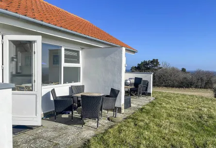 Terrasse med havudsigt i ferielejlighed nr. 31 i Boesvang
