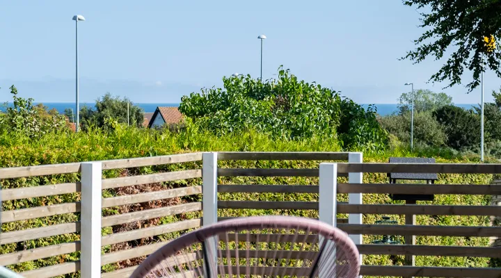 Udsigt fra terrassen i Bornhamas