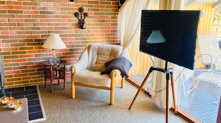 Retrohuset - Stue med TV