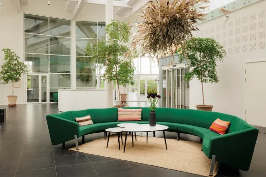 Loungeområde på Green Solution House