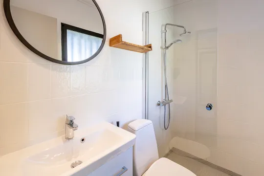Eksempel på badeværelse på Hotel Abildgaard