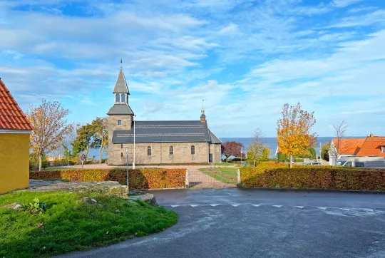 Udsigt fra ferielejlighed nr. 2 på Casa Blanca i Gudhjem, Bornholm