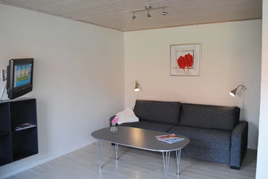 Stue med sovesofa, Storløkke Feriepark på Bornholm