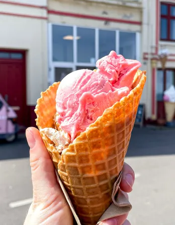 Vaffelis fra Gudhjem Is på Bornholm