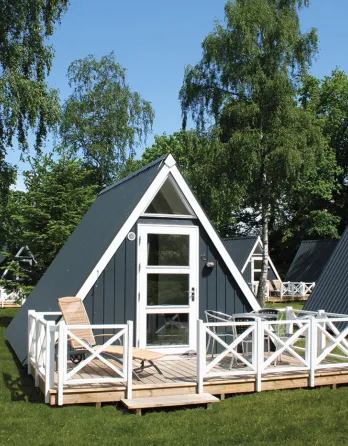 Hasle Hytteby på Bornholm er særligt fantastisk på en varm sommerdag